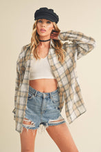 Load image into Gallery viewer, Laura Plaid Washed Flannel Button Up
