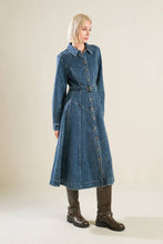 Load image into Gallery viewer, Denim Blue Midi Dress
