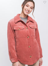 Load image into Gallery viewer, Corduroy Clay Sherpa Collar Jacket
