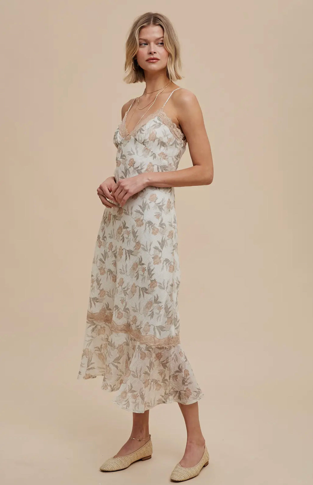 Floral Lace Slip Dress