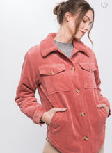 Load image into Gallery viewer, Corduroy Clay Sherpa Collar Jacket

