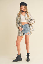 Load image into Gallery viewer, Laura Plaid Washed Flannel Button Up
